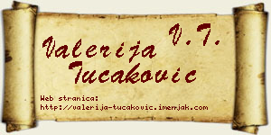 Valerija Tucaković vizit kartica